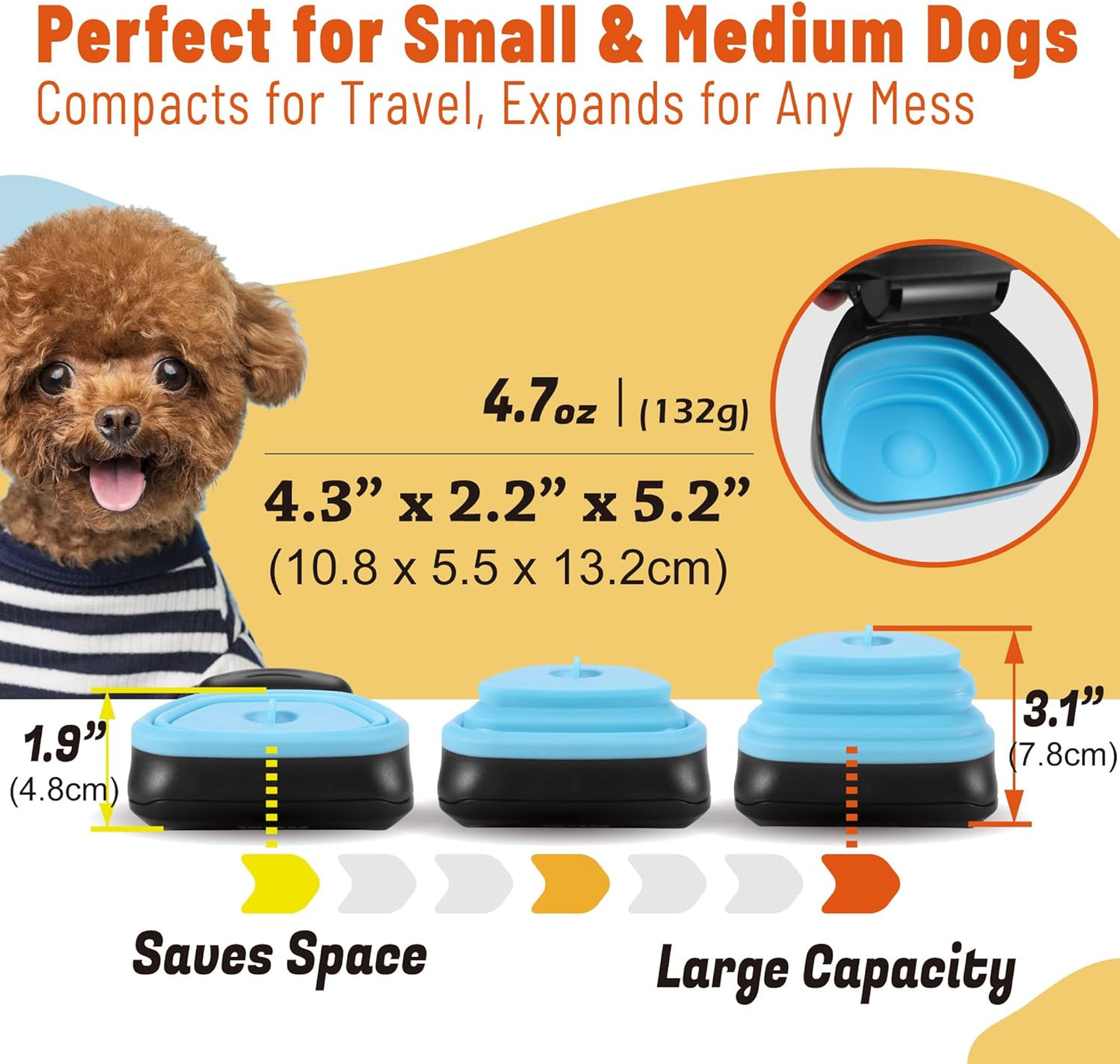 POTOMO Clip-On Pooper Scooper | Hands-Free with Built-in Bag Dispenser